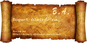Bogert Almiréna névjegykártya
